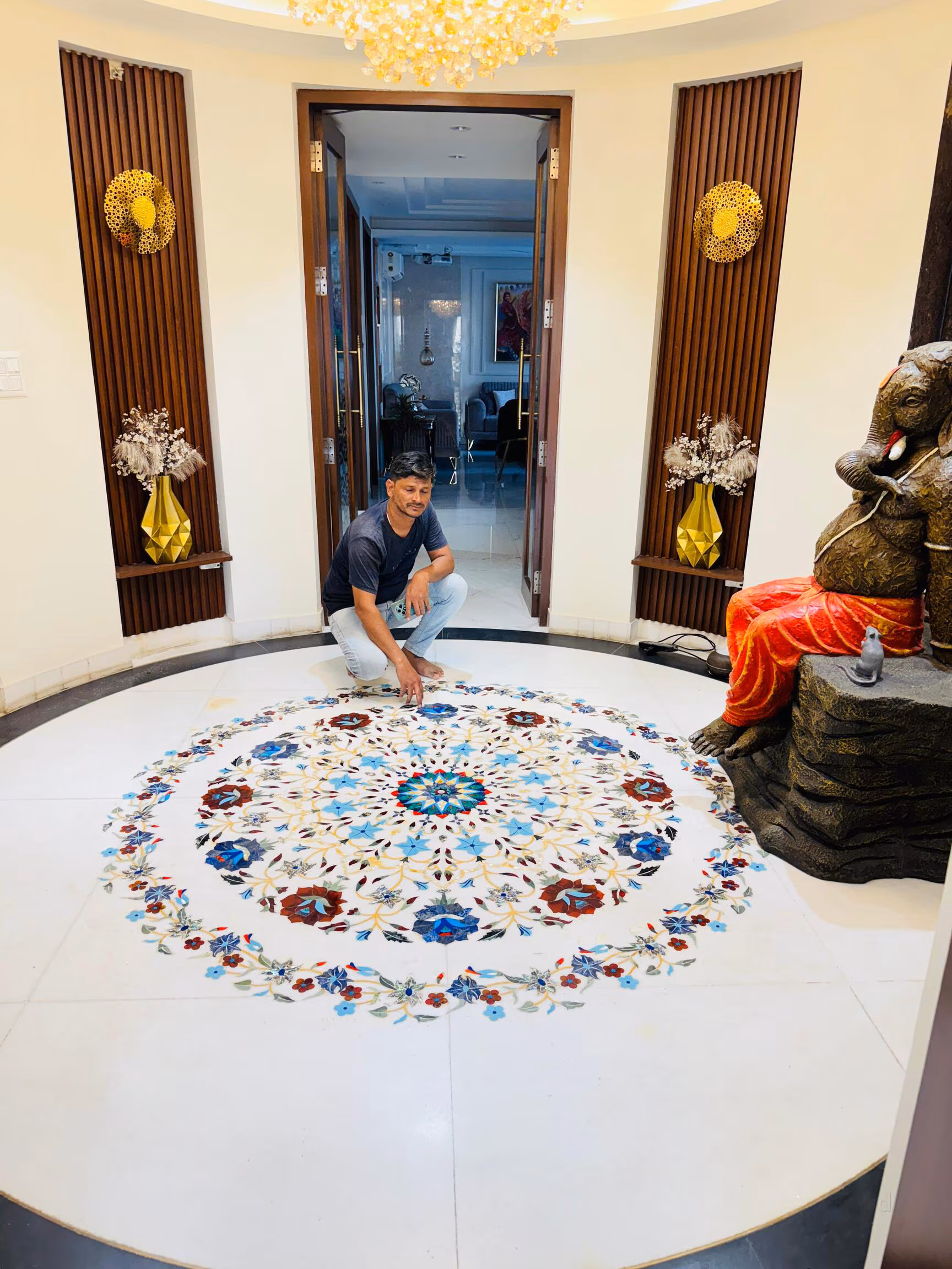 Stone Inlay Panel Flooring - 2