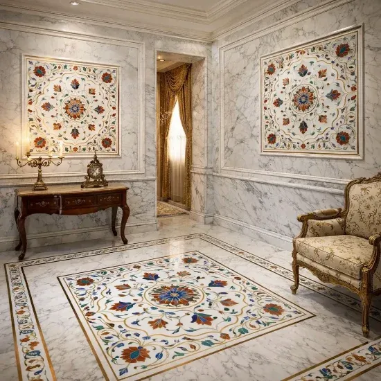 Stone Inlay Panel Flooring - 4