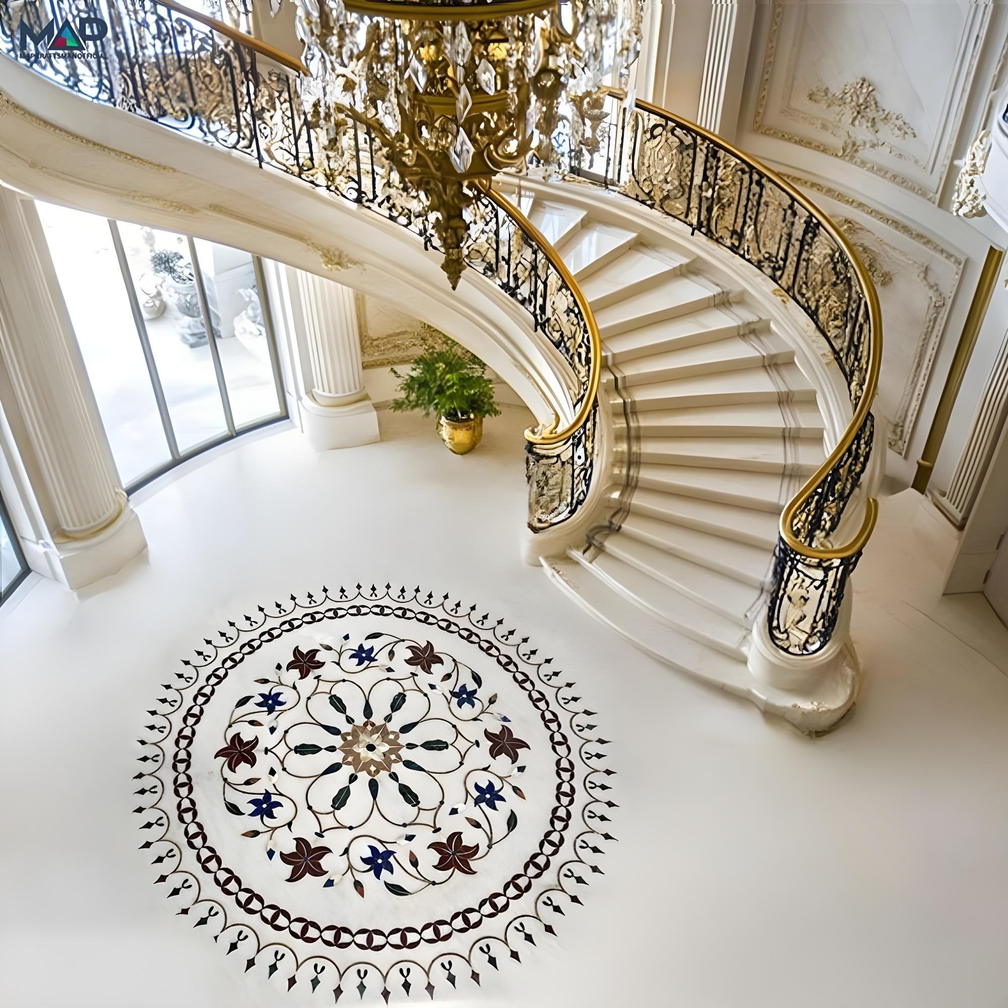 Stone Inlay Panel Flooring