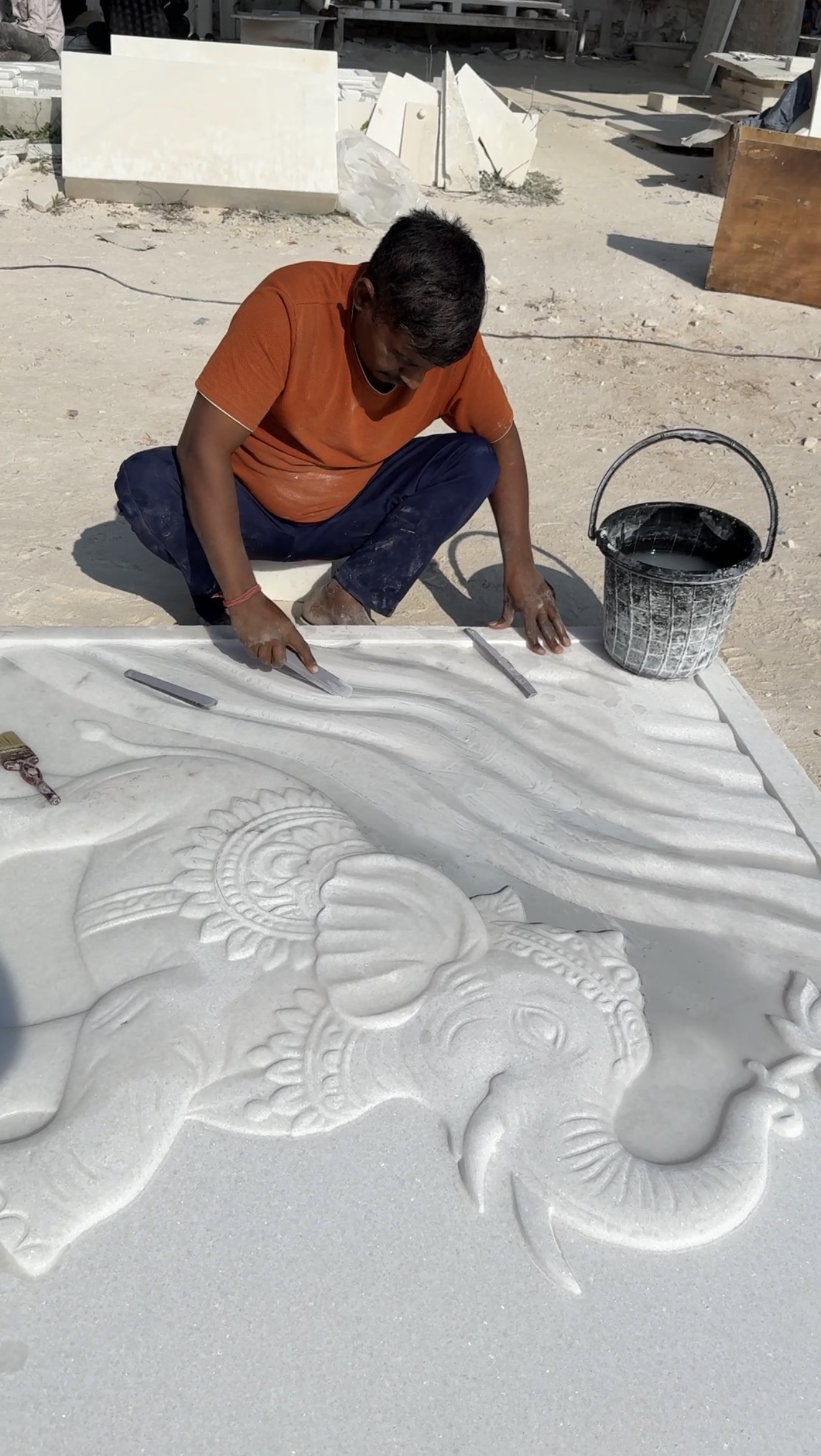 Marble manufacturing process