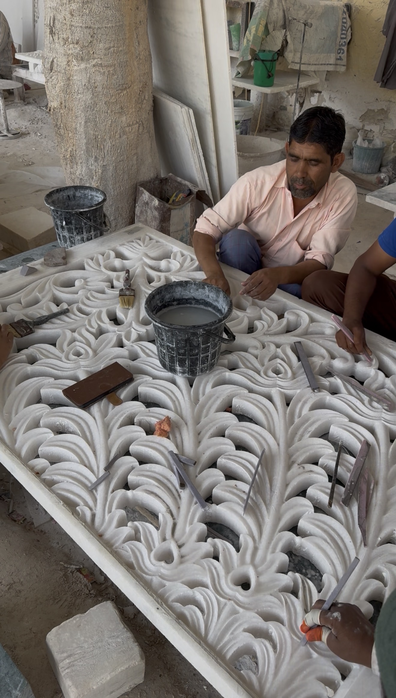 Marble manufacturing process